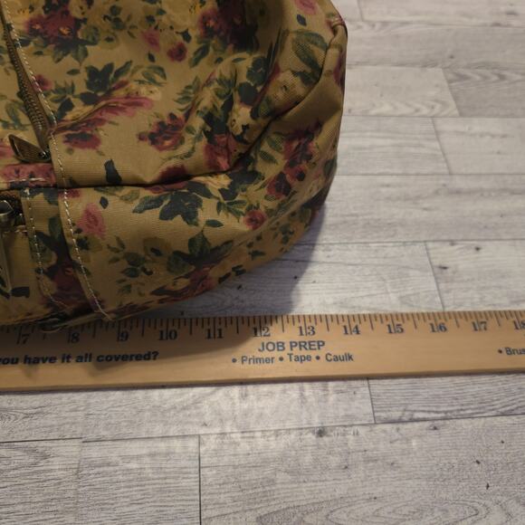 Patricia Nash Floral Canvas Backpack Vintage Rose Print Leather Trim Bag - Picture 8 of 14